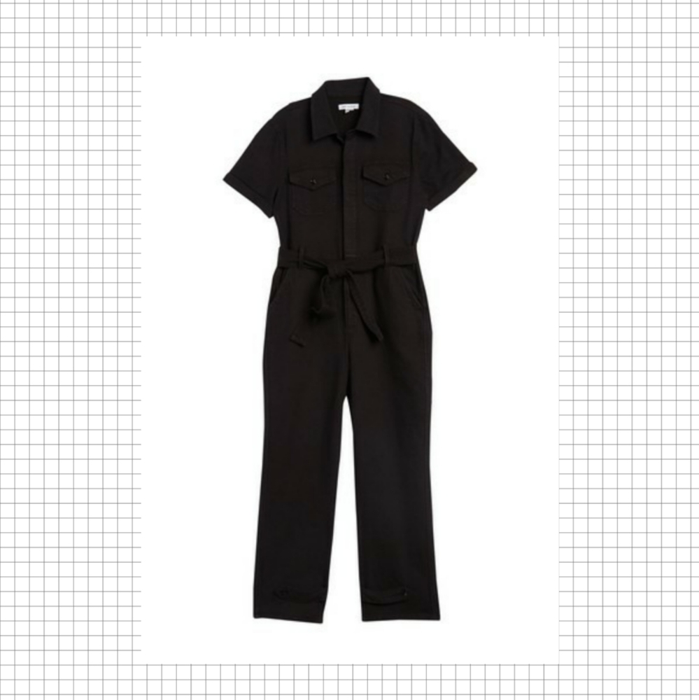 Good American--The Waist Tie Utility Jumpsuit